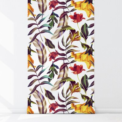 Tapisserie murale Végétation tropicale colorée