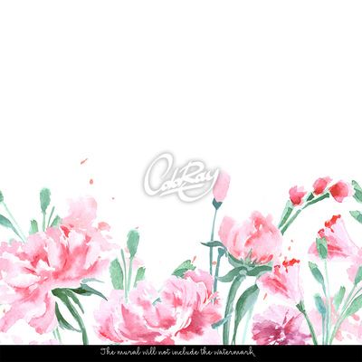 Papier peint Fleur de magnolia rose