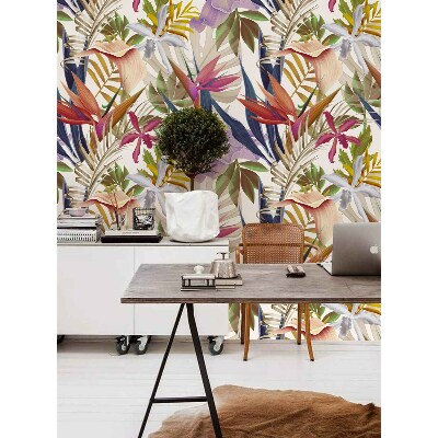 Papier peint adhésif Végétation arc-en-ciel tropicale