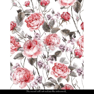 Tapisserie murale Roses amoureuses