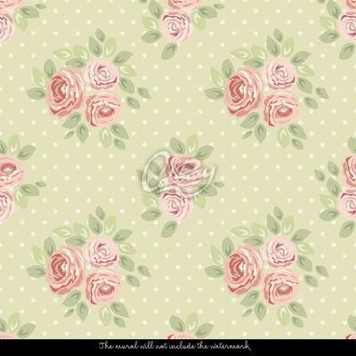 Papier peint Apaisant parmi les roses