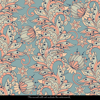 Tapisserie murale Fleurs d'Orient