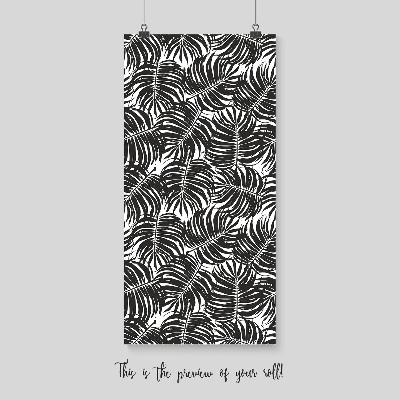 Papier peint adhésif Feuilles de palmier noires