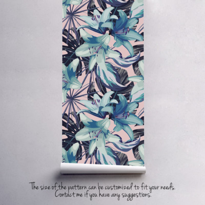 Papier peint adhésif Lys bleus