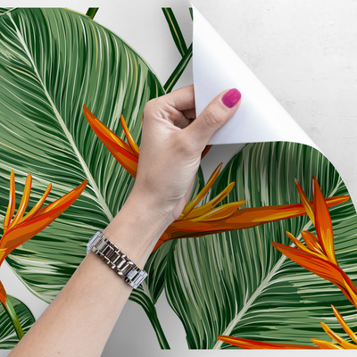 Papier peint Fleurs dans la jungle sauvage