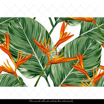 Papier peint Fleurs dans la jungle sauvage