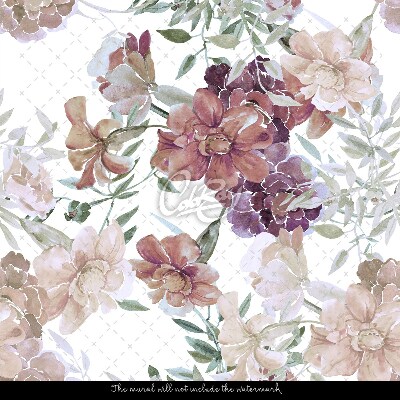 Papier peint Fleurs romantiques