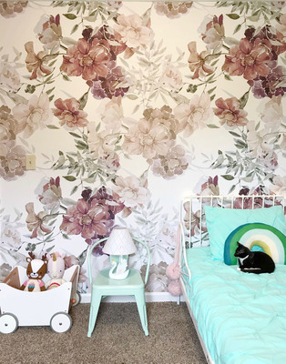 Papier peint Fleurs romantiques