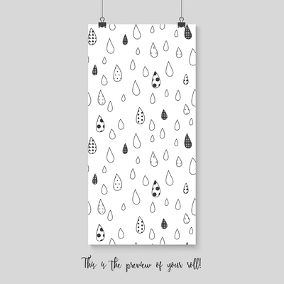 Papier peint adhésif Jolies gouttes de pluie