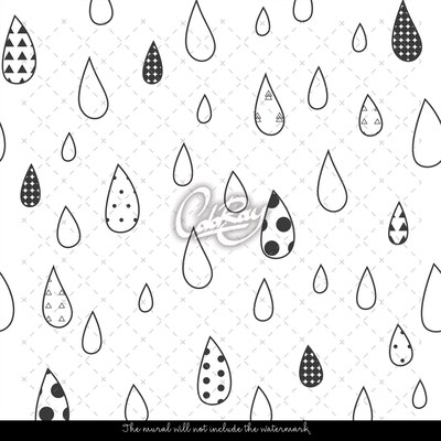 Papier peint adhésif Jolies gouttes de pluie