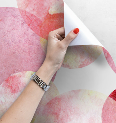 Papier peint Pois et roses