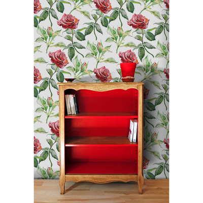Papier peint adhésif Roseraie romantique