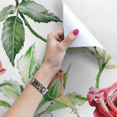 Papier peint adhésif Roseraie romantique