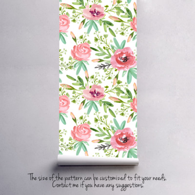 Papier peint adhésif Parterre de roses