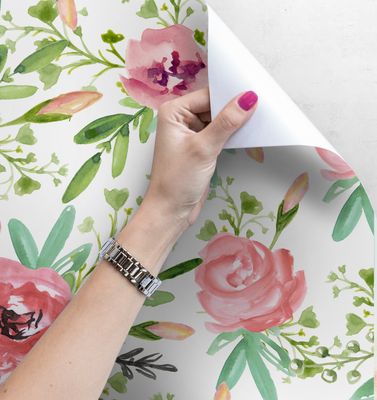 Papier peint adhésif Parterre de roses