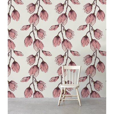 Papier peint Bourgeons roses sur les brindilles
