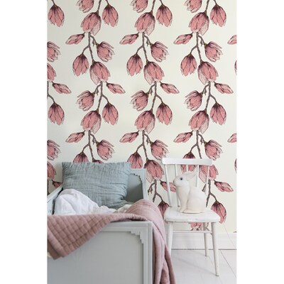 Papier peint Bourgeons roses sur les brindilles