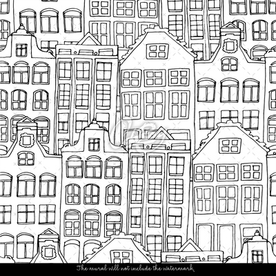 Tapisserie murale Esquisse de la grande ville