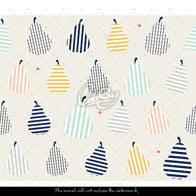 Papier peint adhésif Poires modernes