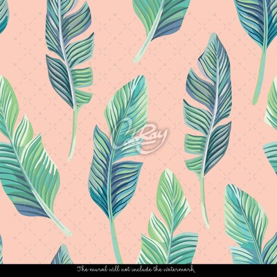 Tapisserie murale Feuilles de plumes