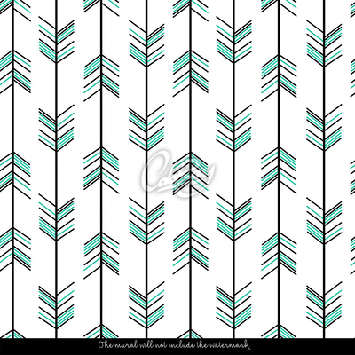 Papier peint adhésif Indiens Blue Arrows