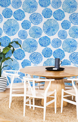 Papier peint Oursins azur