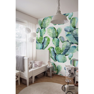 Tapisserie murale Le monde des cactus à travers les yeux d'un enfant