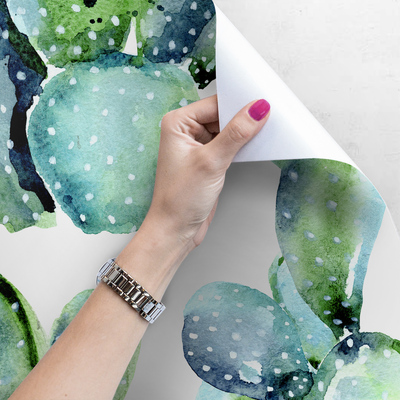 Tapisserie murale Le monde des cactus à travers les yeux d'un enfant