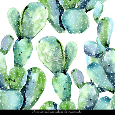 Tapisserie murale Le monde des cactus à travers les yeux d'un enfant