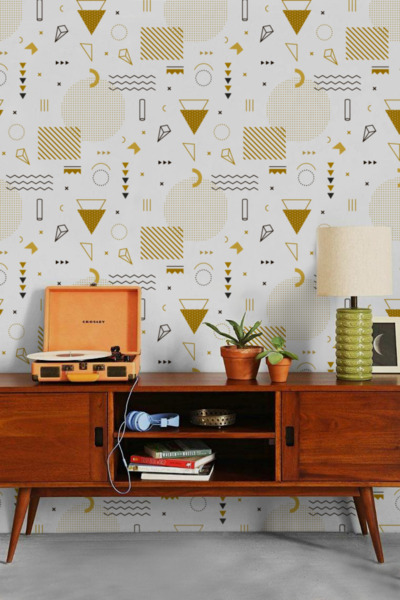 Tapisserie panoramique Famille géométrique