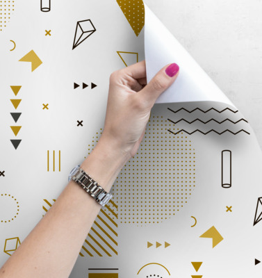 Tapisserie panoramique Famille géométrique