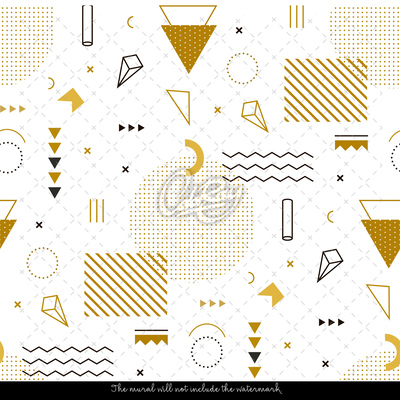 Tapisserie panoramique Famille géométrique