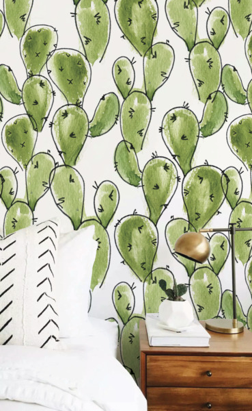 Tapisserie murale Cactus mexicain de dessin animé