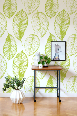 Tapisserie murale Timbres à feuilles