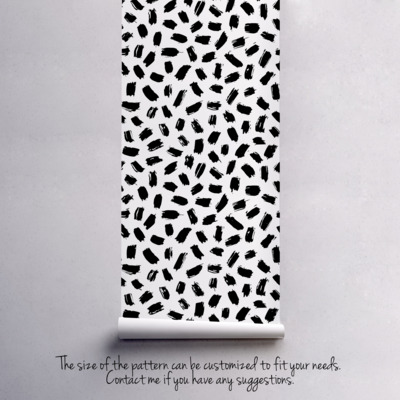 Tapisserie murale traits noirs