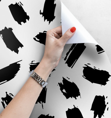 Tapisserie murale traits noirs