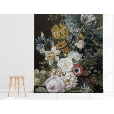 Papier peint Des fleurs comme peintes