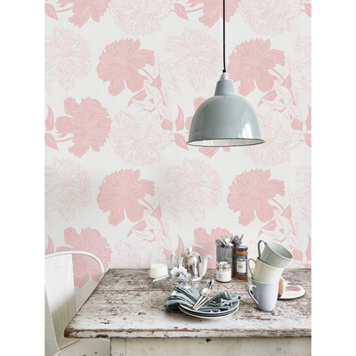 Papier peint Fleurs entrelacées