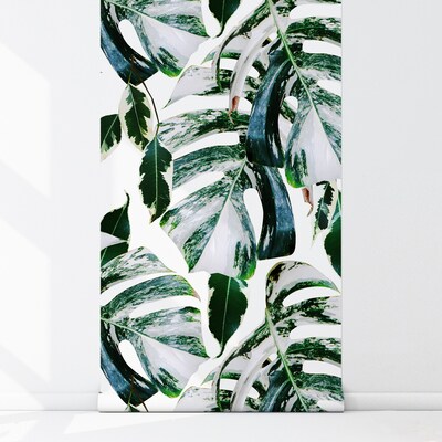 Tapisserie murale La magie des feuilles exotiques