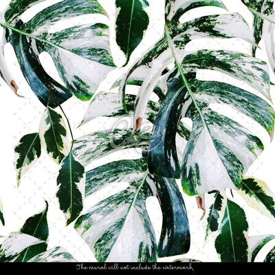 Tapisserie murale La magie des feuilles exotiques