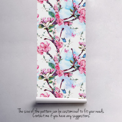 Papier peint Verger en fleurs