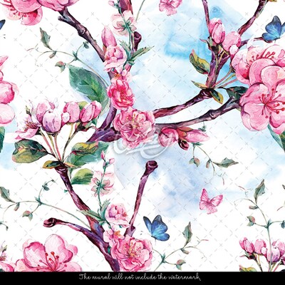 Papier peint Verger en fleurs