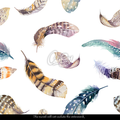 Papier peint Les plumes volent