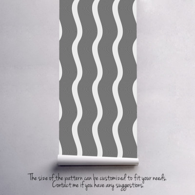 Papier peint adhésif Vagues graphiques