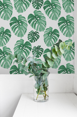 Papier peint Monstera vert