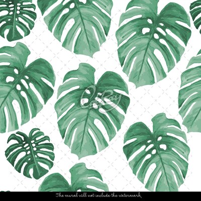 Papier peint Monstera vert