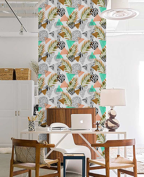 Papier peint Méli-mélo de feuilles