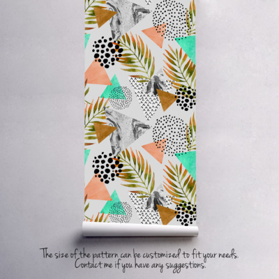 Papier peint Méli-mélo de feuilles