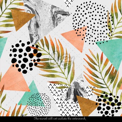 Papier peint Méli-mélo de feuilles