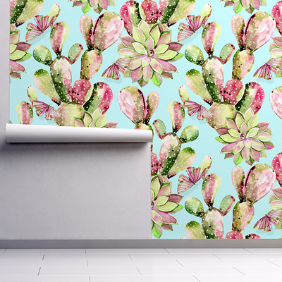 Papier peint S'amuser avec un cactus